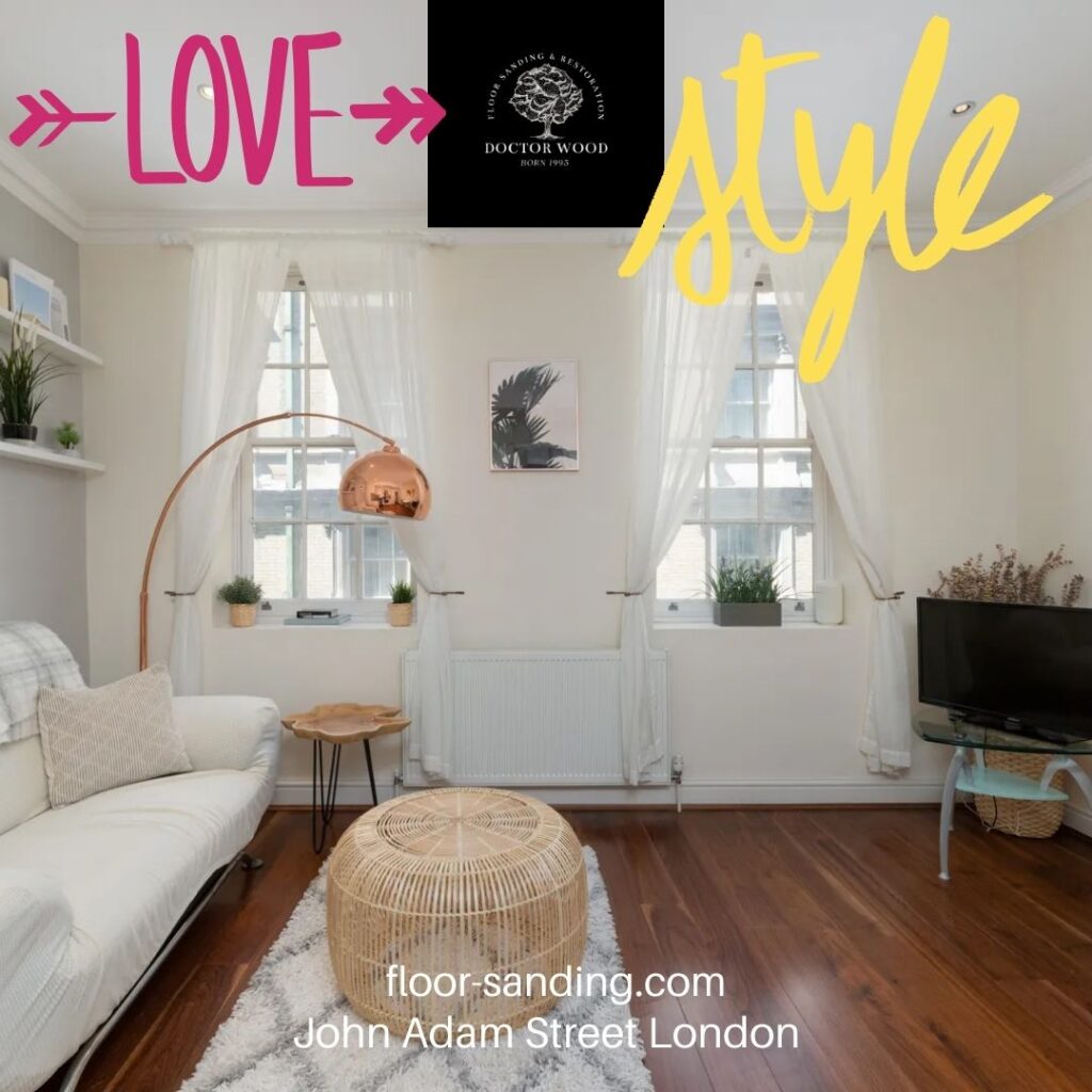 Wood floor sanding in John Adam Street 1