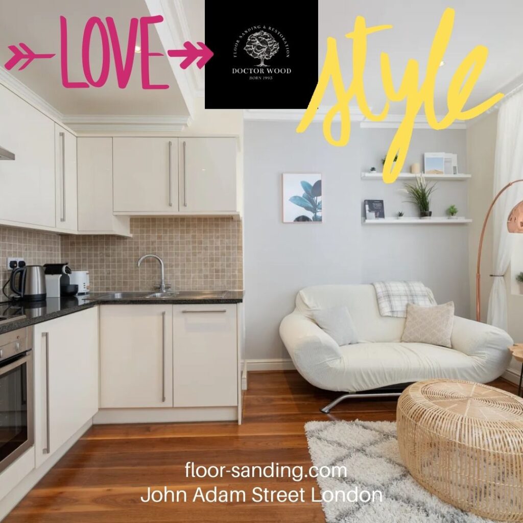 Wood floor sanding in John Adam Street