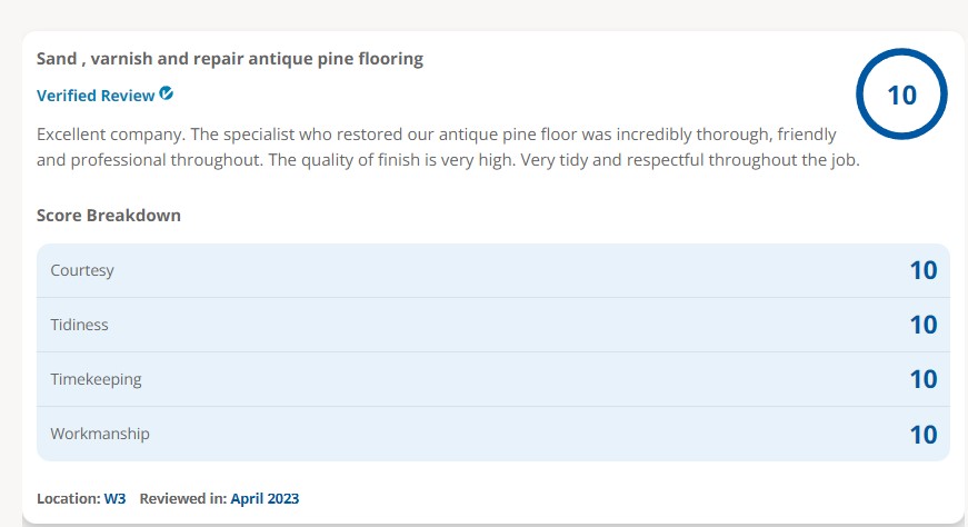 antique pine floor restoration london w3