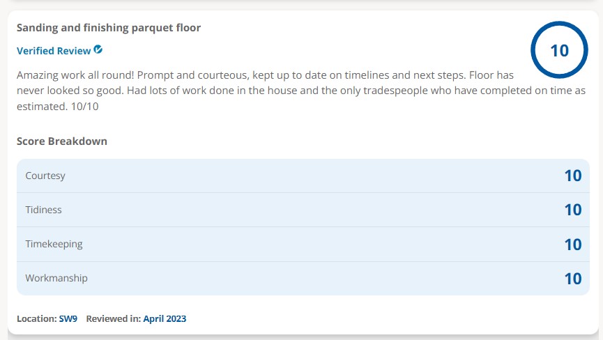 parquet floor sanding london sw9