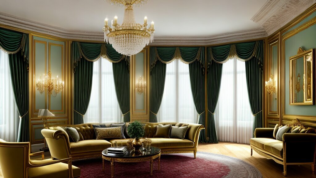 gold and jewel-toned interior design