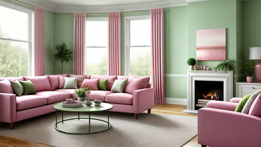 pink and green living room pink and green living room