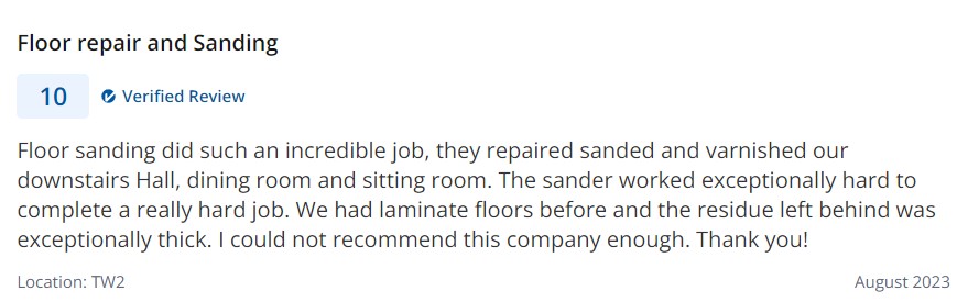 floor repair and sanding twickenham