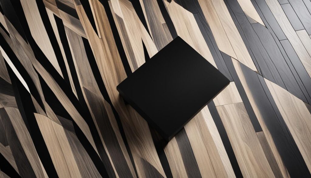 High-Contrast Drama: Black and White Wood Floors