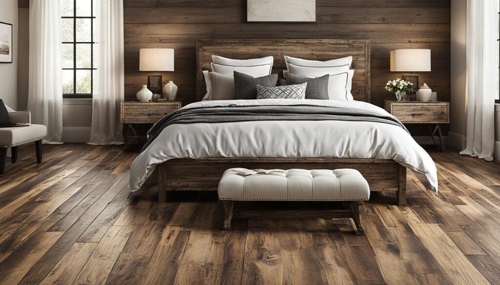 Combining Bold and Faded Wood Flooring