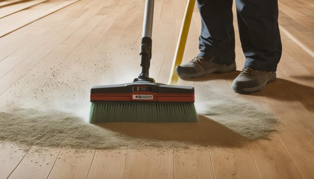 Hardwood floor refinishing