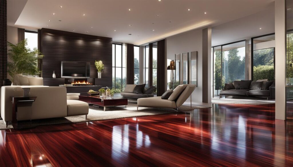 Metallic Accents in Wood Floors