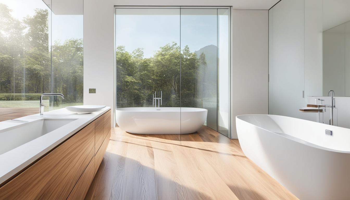 Minimalist Marvels: Wood Floors in Contemporary Bathrooms