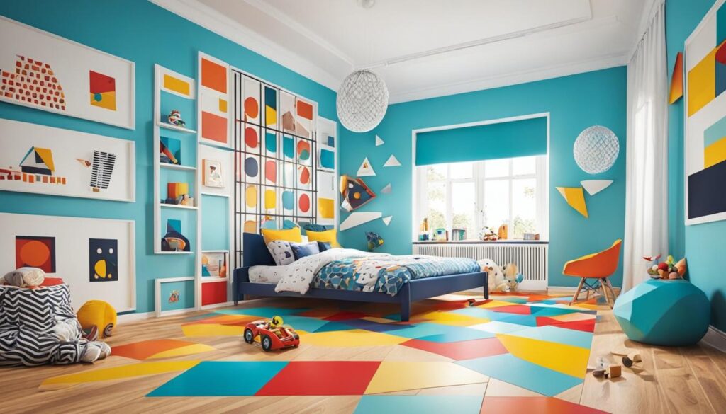 colorful wood floors for children's rooms