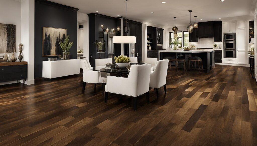 different types of flooring throughout the house