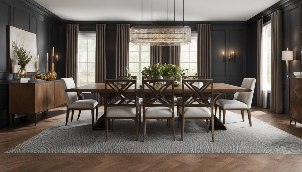 formal dining room wood floors