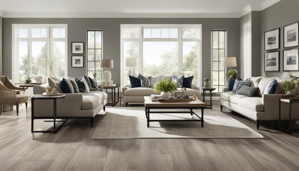 gray hardwood flooring