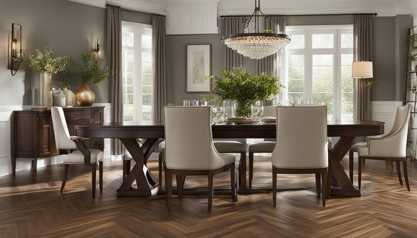 Pattern Play: Herringbone Wood Floors in Formal Dining Rooms