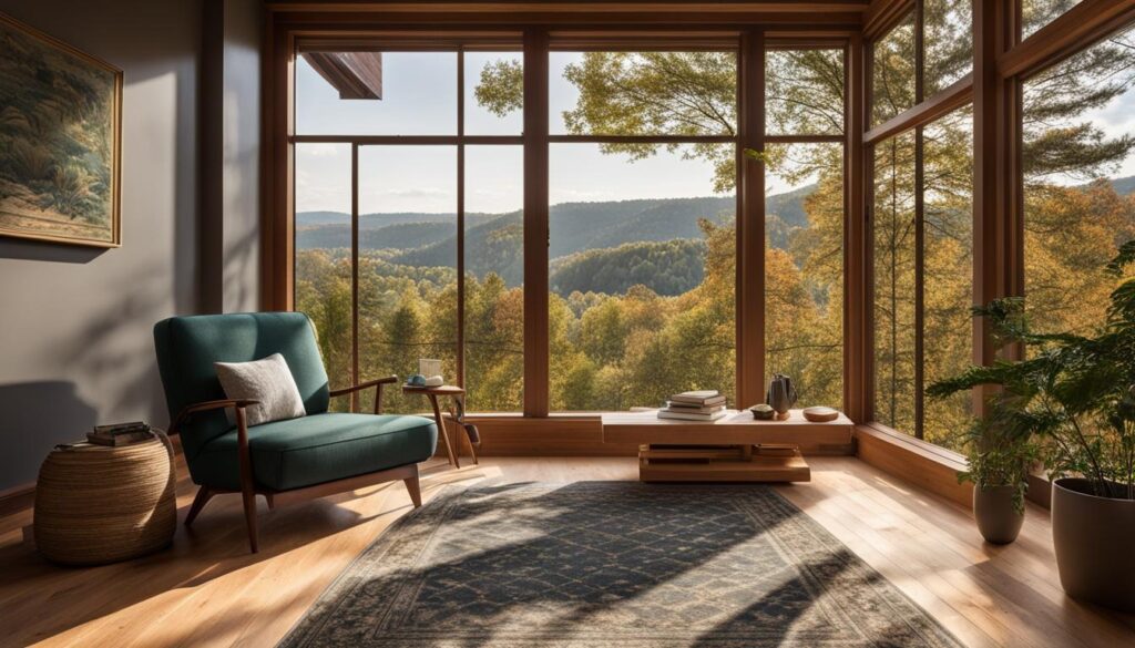 home library with a view