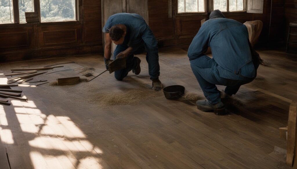rustic wooden floors