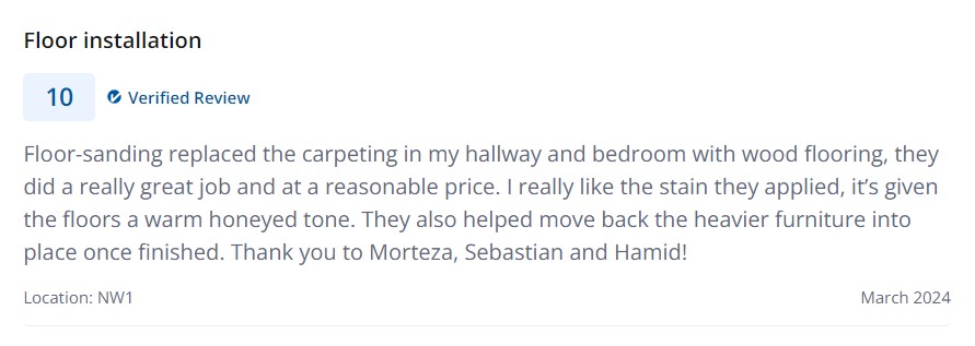 Wood floor installation London