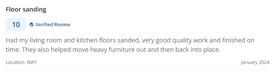 floor sanding review london W1