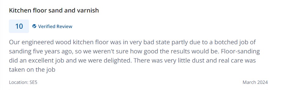 kitchen foor sanding London