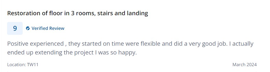 wood floor restoration Twickenham