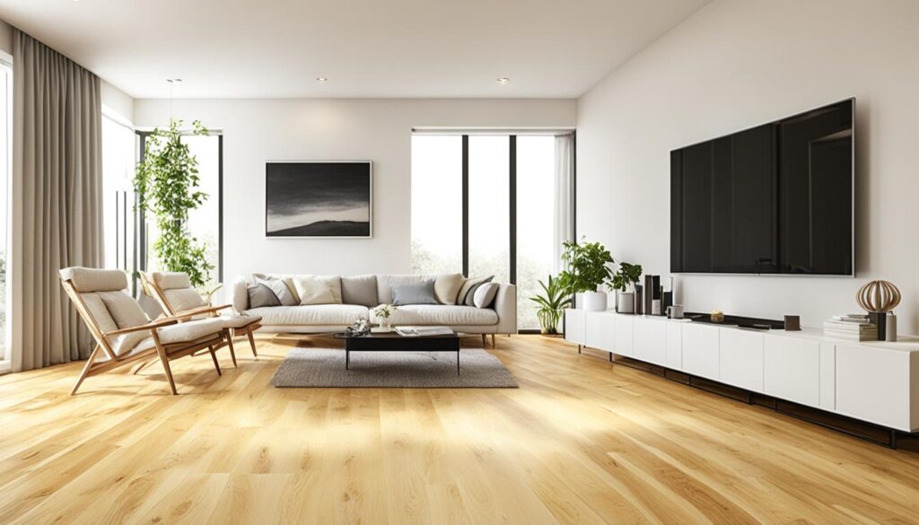 What Shades of Yellow Enhances a Wooden Floor With a Light Tone