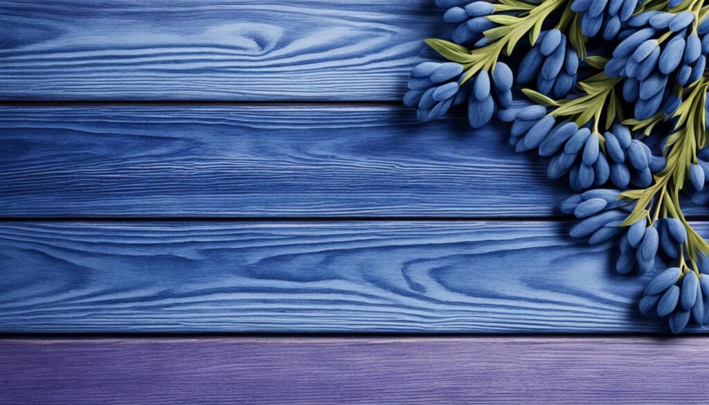 accent colours for indigo and light wood