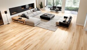 What Shades of Black Enhances a Wooden Floor With a Light Tone