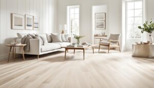 What Shades of White Enhances a Wooden Floor With a Light Tone
