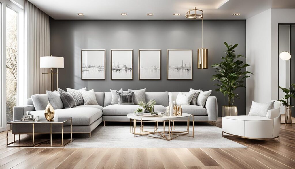 metallic silver accents metallic silver accents