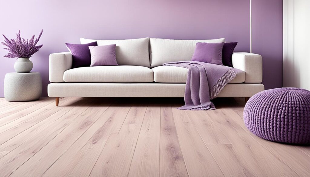 shades of violet for light wood floors