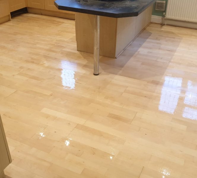 Wood Floor Sanding Lacquering In Kitchen Diner London W5 After 2